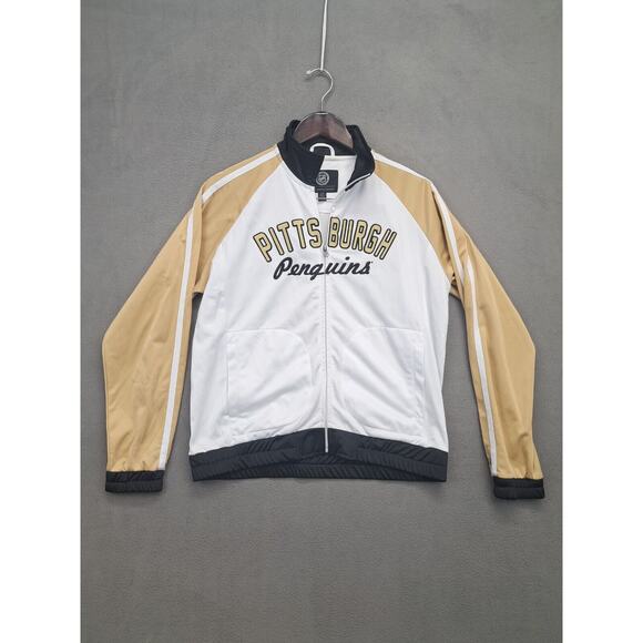 Pittsburg Penguins G-III Sports Carl Banks NHL Full Zip Jacket Size Large White - Picture 1 of 6